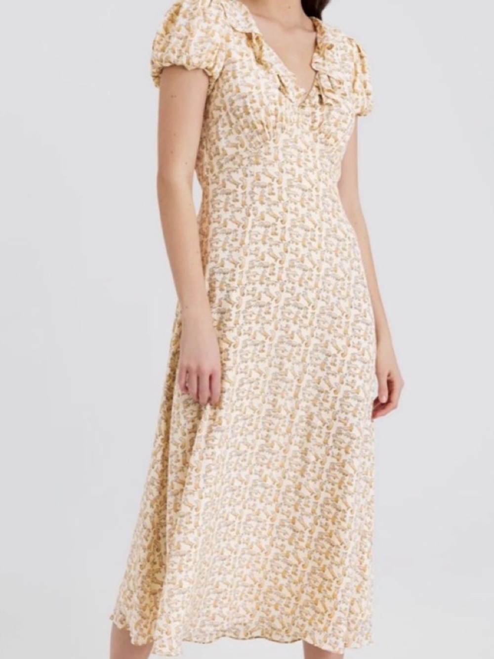 Solid & Striped x Sofia Richie Grainge Calais Dress in Dachshund Print - size L